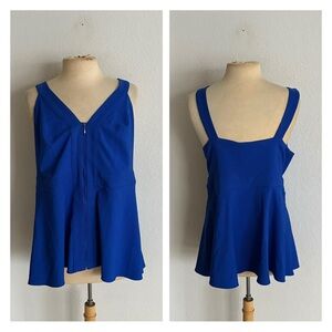Torrid blue zip up tank